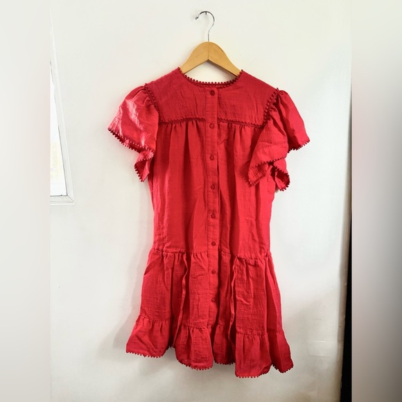 SABINA Musayev| July Dress in coral | size xs - Picture 10 of 11